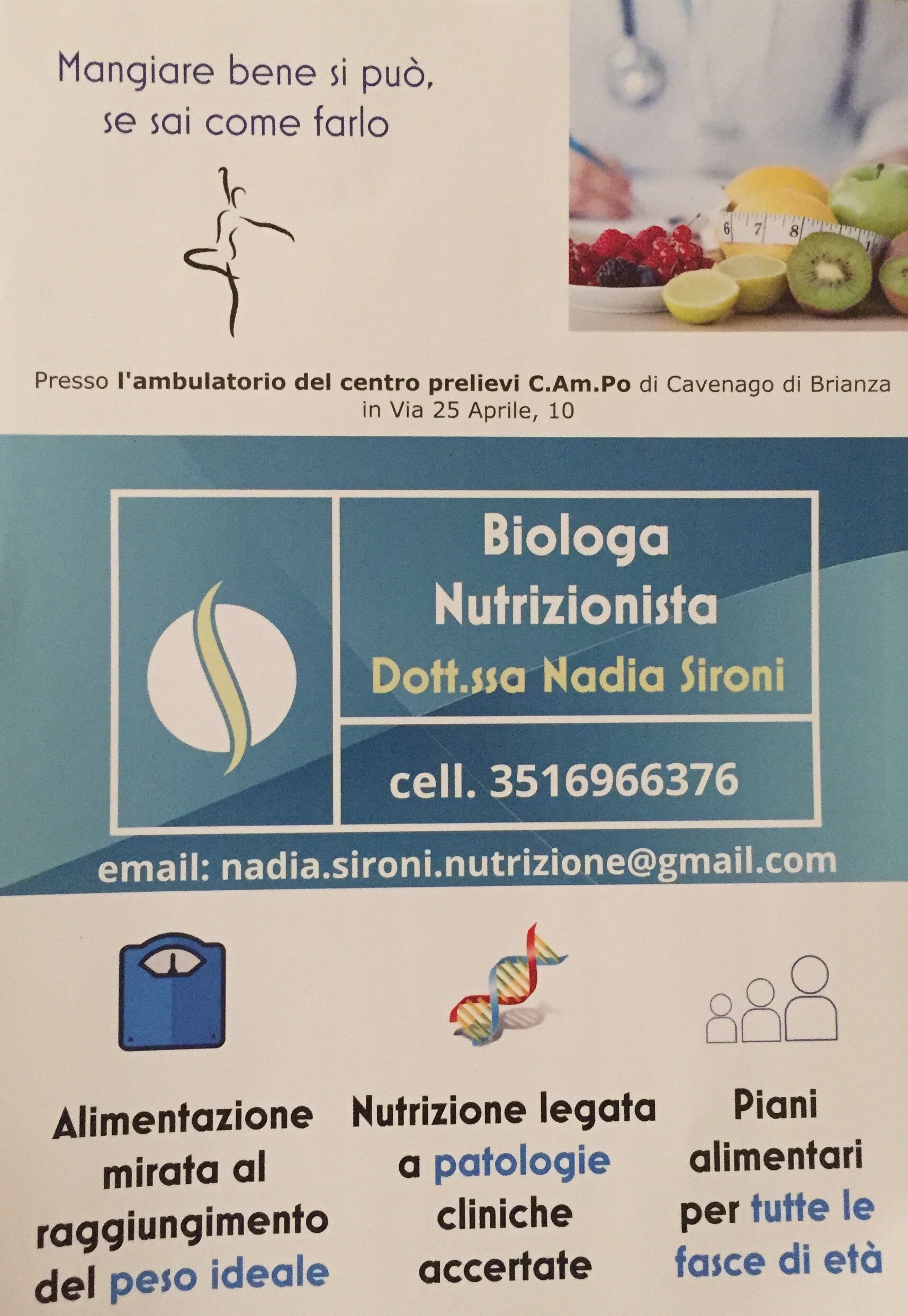 BIOLOGA NUTRIZIONISTA